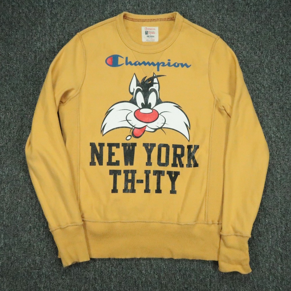 Champion x Todd Snyder Sweatshirt Men XS Brown Looney Tunes Sylvester Pullover